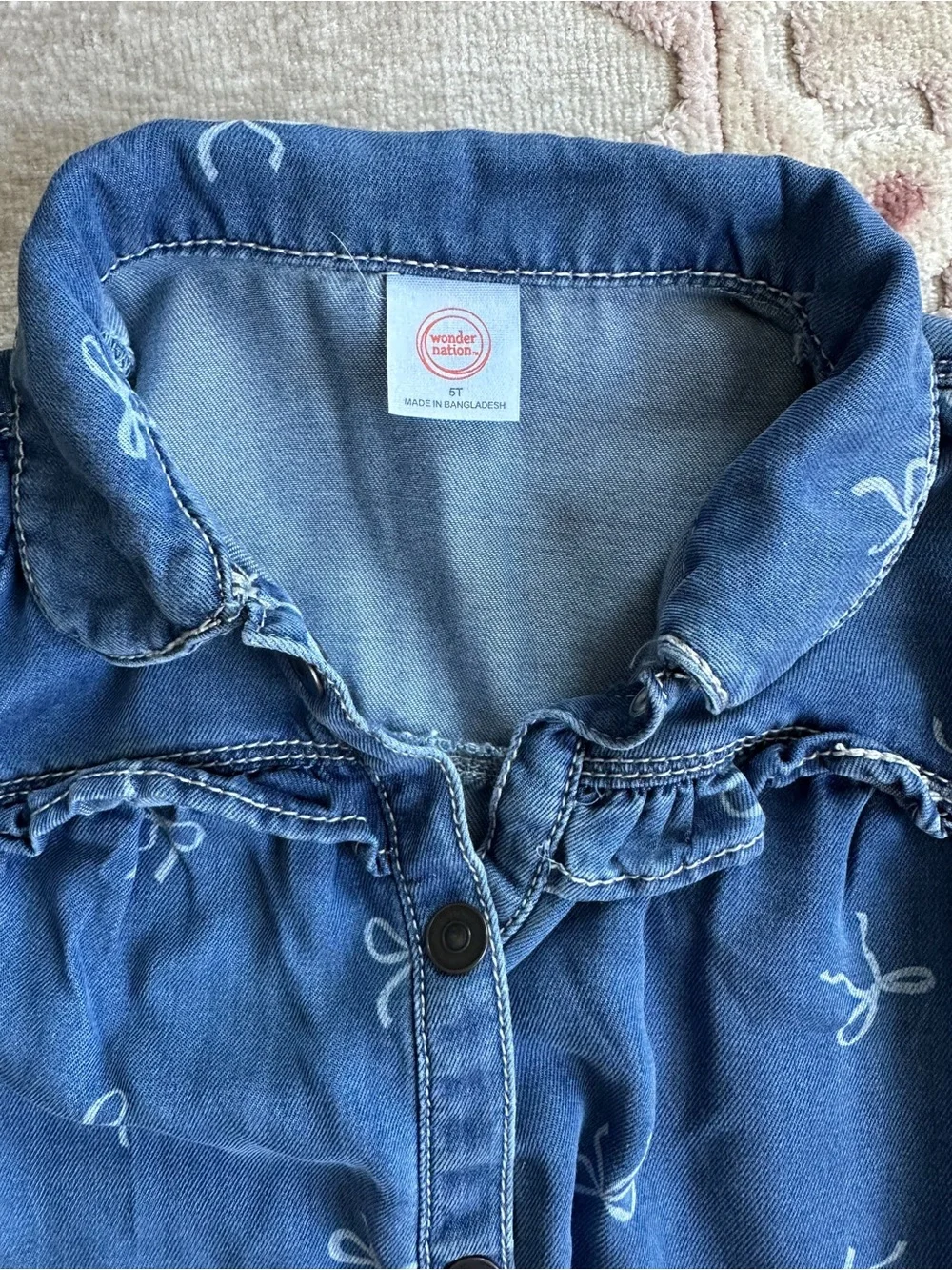 Chambray Bow Dress 5T